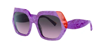 Shop Alain Mikli Woman Sunglass A05054 Evanne In Purple Gradient