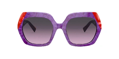 Shop Alain Mikli Woman Sunglass A05054 Evanne In Purple Gradient