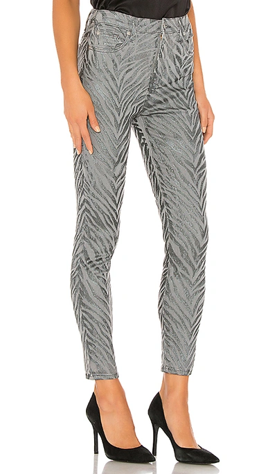 7 FOR ALL MANKIND HIGH WAIST ANKLE SKINNY 紧身牛仔裤 – METALLIC ZEBRA. 尺码 30 (ALSO – 24,25,26,27,28,29).