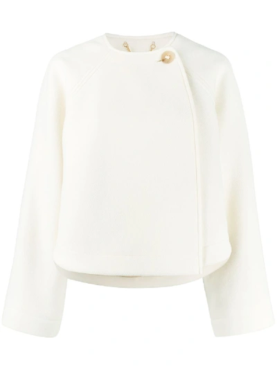 Shop Chloé Single Button Jacket In White