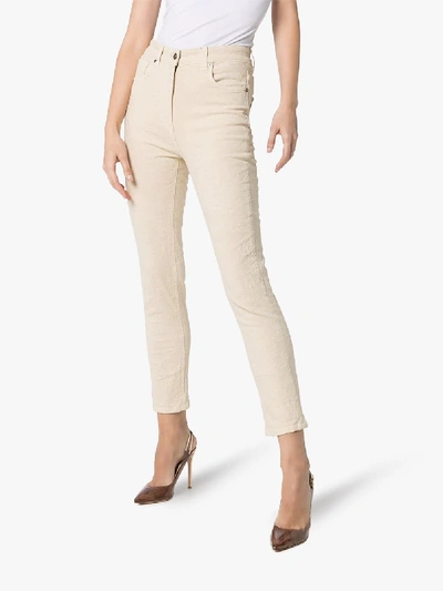 Shop Etro Skinny-jeans Im Cropped-design In Neutrals