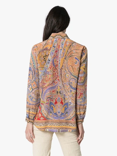 Shop Etro Paisley Print Silk Shirt In Multicolour