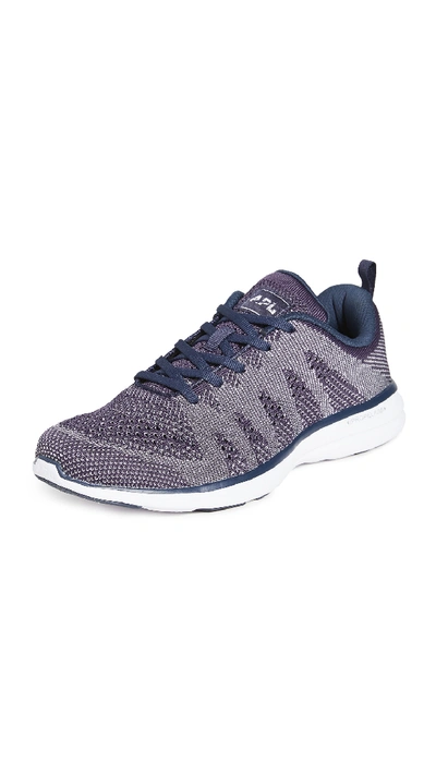 Shop Apl Athletic Propulsion Labs Techloom Pro Sneakers In Midnight/metallic/silver/white