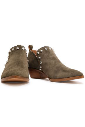 studded suede chelsea boots