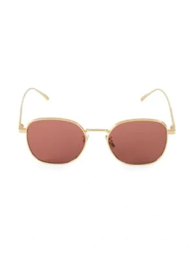 Shop Bottega Veneta 56mm Round Sunglasses In Gold