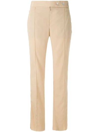 Shop Alcaçuz Modem Straight Trousers In Neutrals