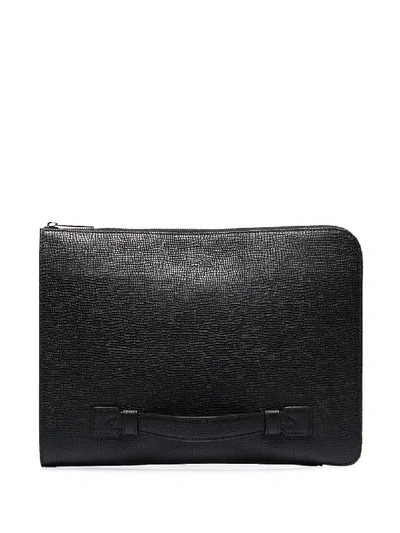 Shop Hugo Boss Square Document Pouch In Black