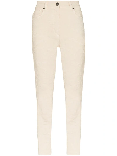 Shop Etro Cropped Skinny Jeans In Neutrals