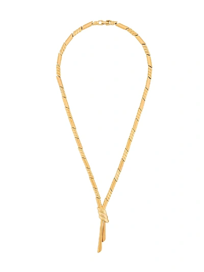 Pre-owned Monet 1980s Rope Necklace In Gold
