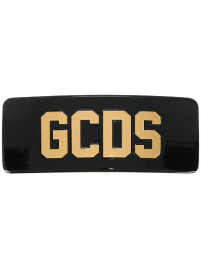 Shop Gcds Logo-embossed Hair Clip In Black