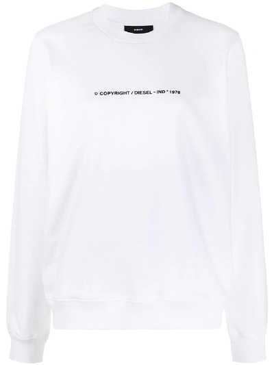 Shop Diesel F-ang-copy Relaxed-fit Sweatshirt In White
