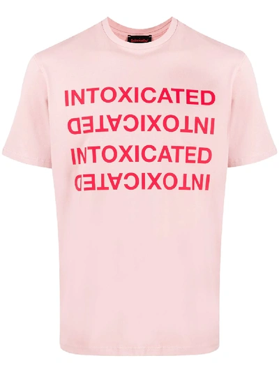 Shop Intoxicated Mirror Logo-print T-shirt In Pink