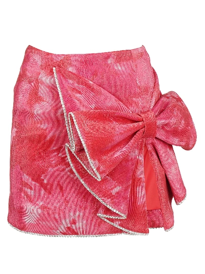 Shop Area Mini Skirt In Ruby/white