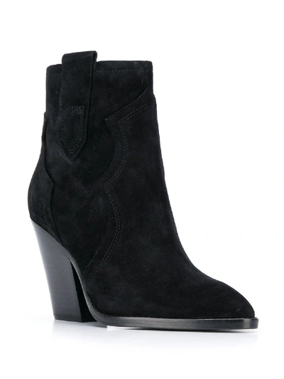 Shop Ash Suede Ankle Boots In Black