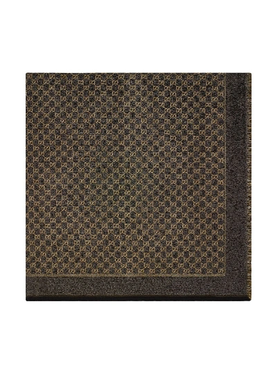 Shop Gucci Printed Foulard In Beige