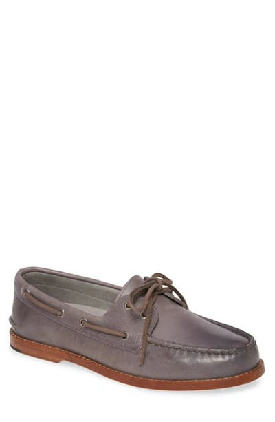 Shop Sperry 'gold Cup In Grey Leather/ Grey