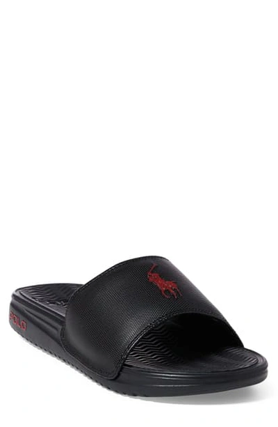Shop Polo Ralph Lauren Rodwell Slide Sandal In Black