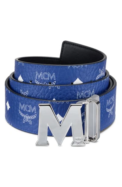 Shop Mcm Claus Reversible Belt In Surf The Web