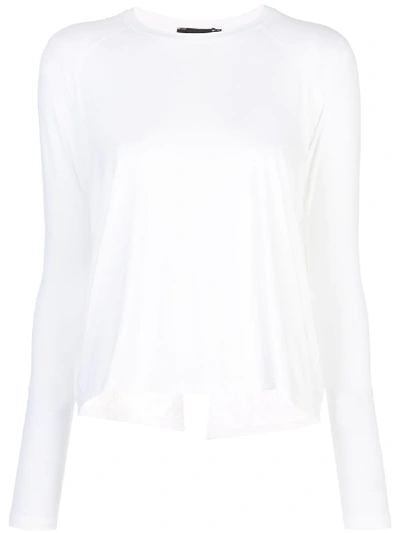 Shop Alala Long-sleeve Flared Top In White