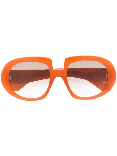 Shop Loewe Acetate Anagram Sunglasses In 橘色