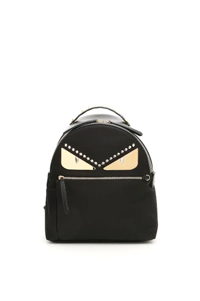 Shop Fendi Bag Bugs Nylon Backpack In Black