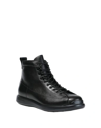 Shop Giorgio Armani Man Ankle Boots Black Size 13 Leather