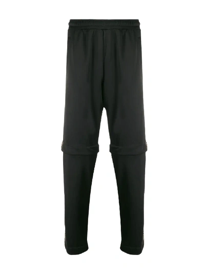 Shop Fendi Logo-stripe Detachable-leg Trousers In Black