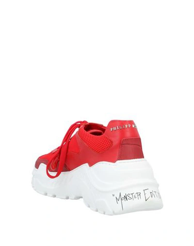 Shop Philipp Plein Sneakers In Red