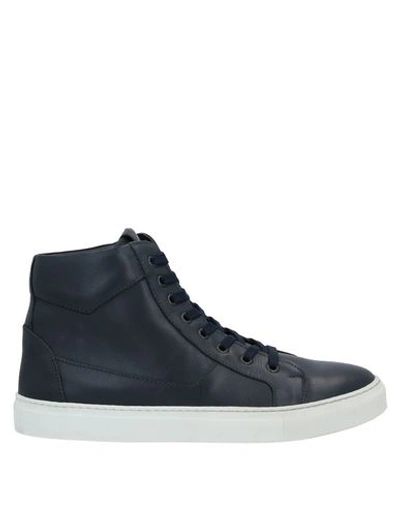 Shop Grey Daniele Alessandrini Man Sneakers Midnight Blue Size 6 Soft Leather