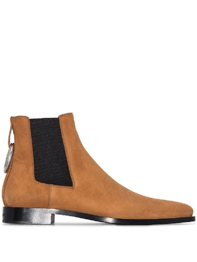 Shop Givenchy Brown Suede Ankle Boots