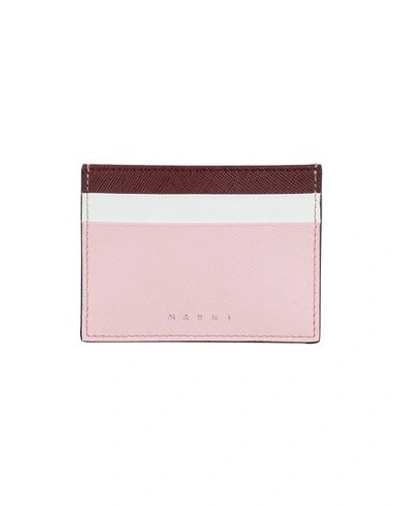 Shop Marni Woman Checkbook Holder Pink Size - Bovine Leather