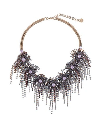 Shop Lisa C Bijoux Necklace In Platinum