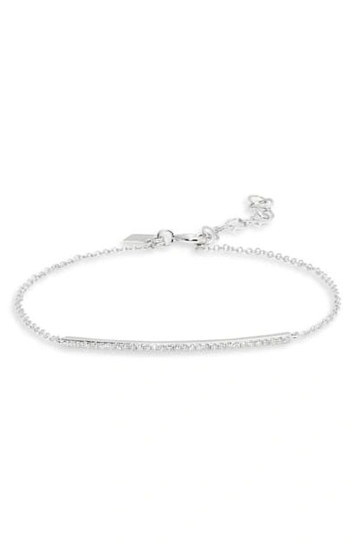 Shop Ef Collection Adjustable Diamond Bar Chain Bracelet In White Gold/ Diamond