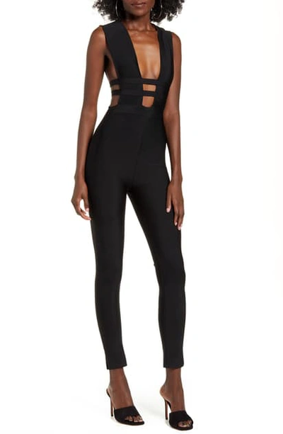 Shop Tiger Mist Marilyn Cutout Jumpsuit In Black