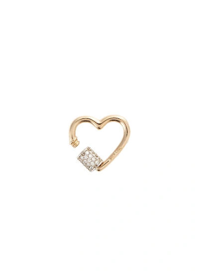 Shop Marla Aaron 'heart' Diamond 14k Yellow Gold Medium Lock