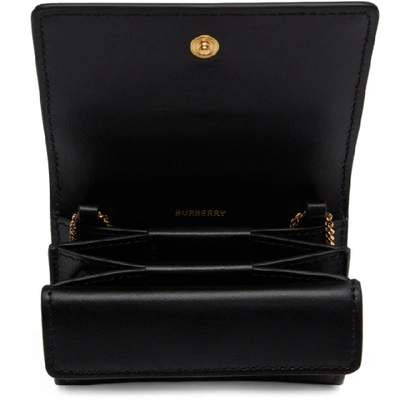 Shop Burberry Black Quilted Jessie Card Case Bag