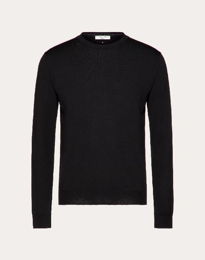 Shop Valentino Uomo Iconic Stud Sweater In Black