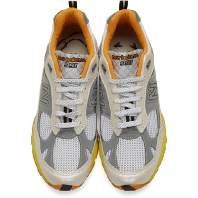 Shop Aries Grey New Balance Edition 991 Ari Sneakers In Grey Multi
