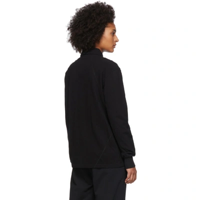 Shop A-cold-wall* Black Zip Long Sleeve Polo