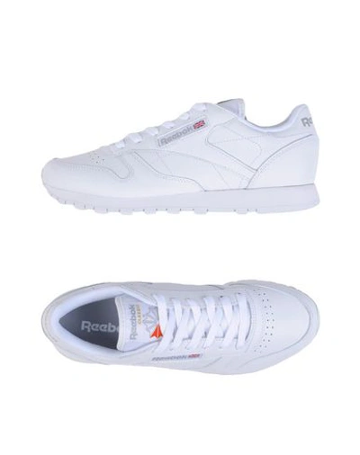 Shop Reebok Cl Lthr Woman Sneakers White Size 7.5 Leather, Textile Fibers