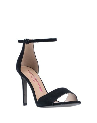 Shop Fornarina Sandals In Black