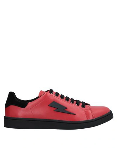 Shop Neil Barrett Sneakers In Red