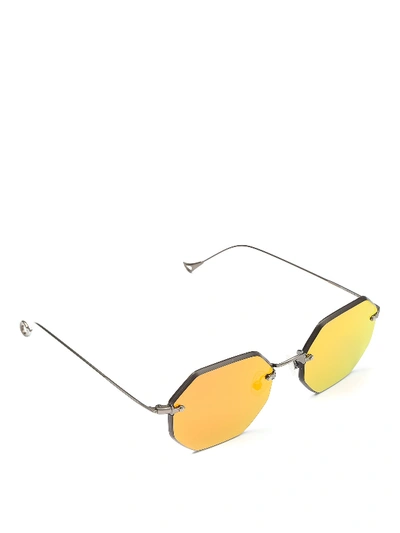 Shop Eyepetizer Oscar Red Mirror Lens Sunglasses In Metallic