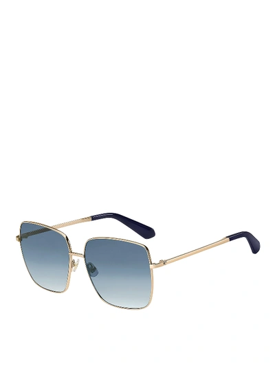 Shop Kate Spade Fenton Sunglasses In Blue