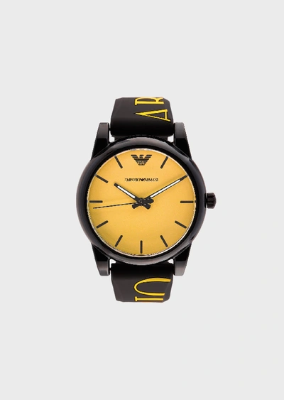 Shop Emporio Armani Rubber Strap Watches - Item 50237888 In Black