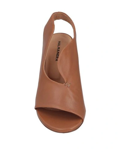 Shop Halmanera Sandals In Camel