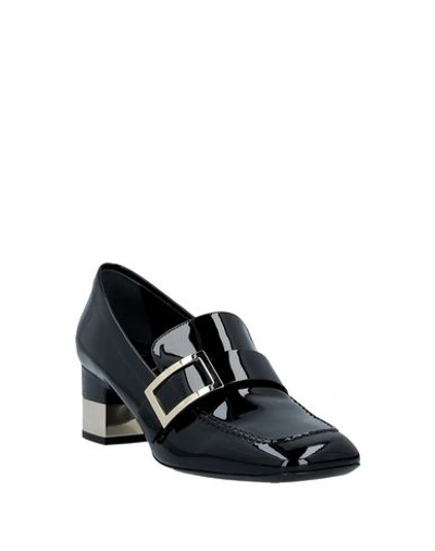 Shop Roger Vivier Woman Loafers Black Size 4 Soft Leather