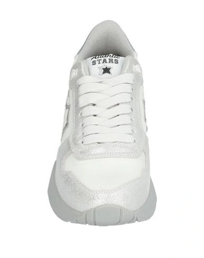Shop Atlantic Stars Woman Sneakers White Size 6 Soft Leather, Textile Fibers