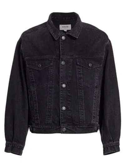 Shop Agolde Charli Relax-fit Double Exposure Denim Jacket