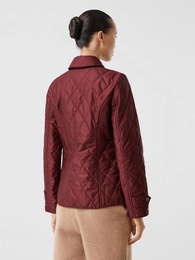 Burberry Fernleigh Thermoregulated Diamond Quilted Jacket In Deep Claret